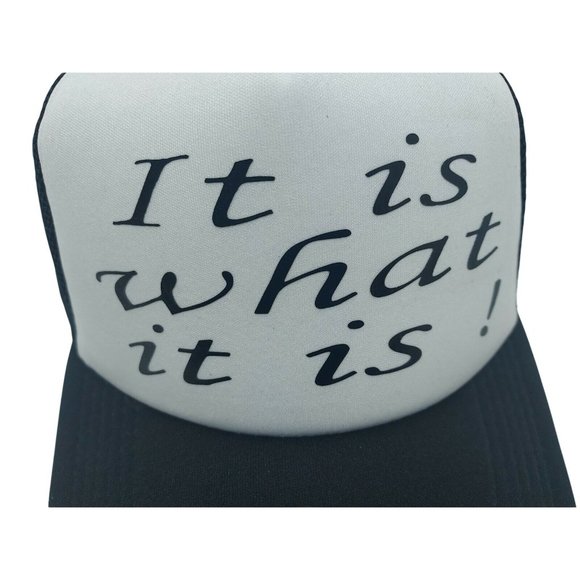 Funny Trucker Hat Snapback Meshback Trucker Hats (It is what it is) - Picture 9 of 16